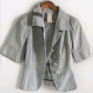 Antonio Marras Crop Blazer Women Eu 42 Striped Button Front Retro Made In Italy